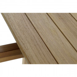 Ensemble Table  4 Chaises DKD Home Decor 90 x 90 x 75 cm Teck Corde