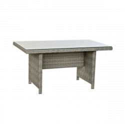Ensemble Canapé  Table DKD Home Decor MB-166669 Extérieur Verre Polyester rotin synthétique Acier (267 x 204 x 90 cm) (4 pcs)