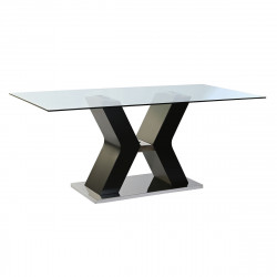 Table de Salle à Manger DKD Home Decor Noir Bois Verre trempé Bois MDF 180 x 90 x 76 cm