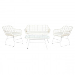 Ensemble Canapé  Table DKD Home Decor Métal rotin synthétique 124 x 74 x 84 cm