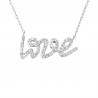 Collier "LOVE" entièrement serti de Oxydes de Zirconium 