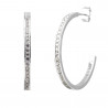 Boucles d'Oreilles Demi Créole entièrement sertie de Oxydes de Zirconium