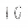 Boucles d'Oreilles Demi Créole entièrement sertie de Oxydes de Zirconium