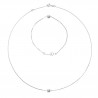Parure Collier et Bracelet Oxyde de Zyrconium 5 mm Serti 4 Griffes 