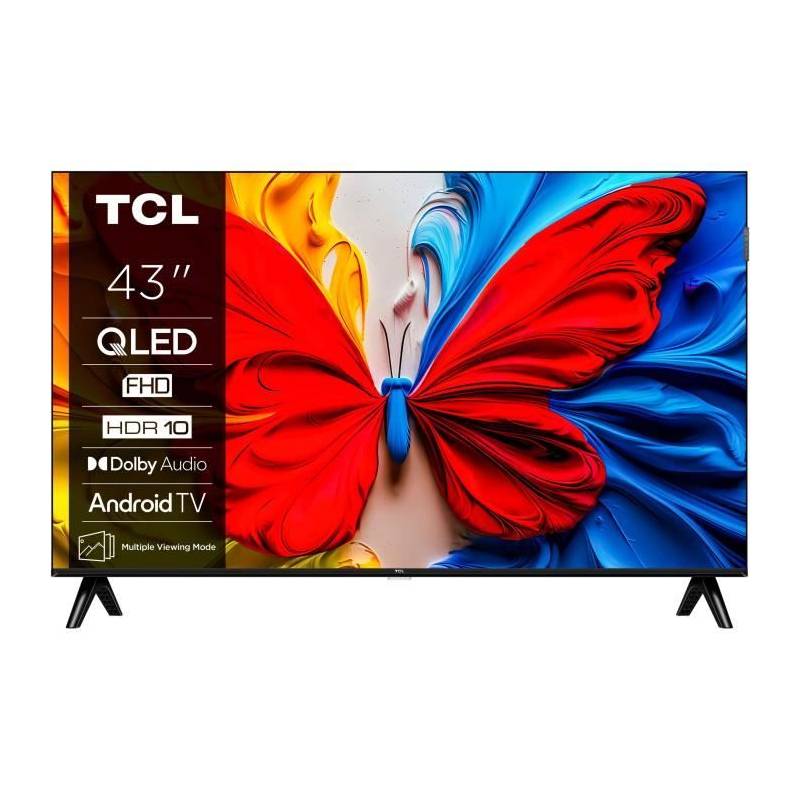 TCL 43S51K - TV QLED 43 (109 cm) - Full HD 1920x1080 - HDR10 - Android TV  - 2xHDMI 1.4 - WiFi