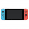 Console Nintendo Switch avec un Joy-Con rouge néon et un Joy-Con bleu néon