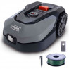 Robot tondeuse connecté 400m2 Scheppach RoboCut L500 avec station de recharge | Jusqu'a 400 m² | Capteur de pluie | WiFi  BT