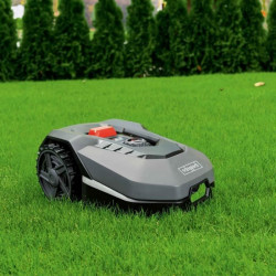 Robot tondeuse connecté 400m2 Scheppach RoboCut L500 avec station de recharge | Jusqu'a 400 m² | Capteur de pluie | WiFi  BT