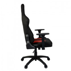 CORSAIR - Chaise bureau - Fauteuil Gaming - TC100 RELAXED - Tissu - Ergonomique - Accoudoirs réglables - Noir/Rouge (CF-990001