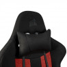 CORSAIR - Chaise bureau - Fauteuil Gaming - TC100 RELAXED - Tissu - Ergonomique - Accoudoirs réglables - Noir/Rouge (CF-990001