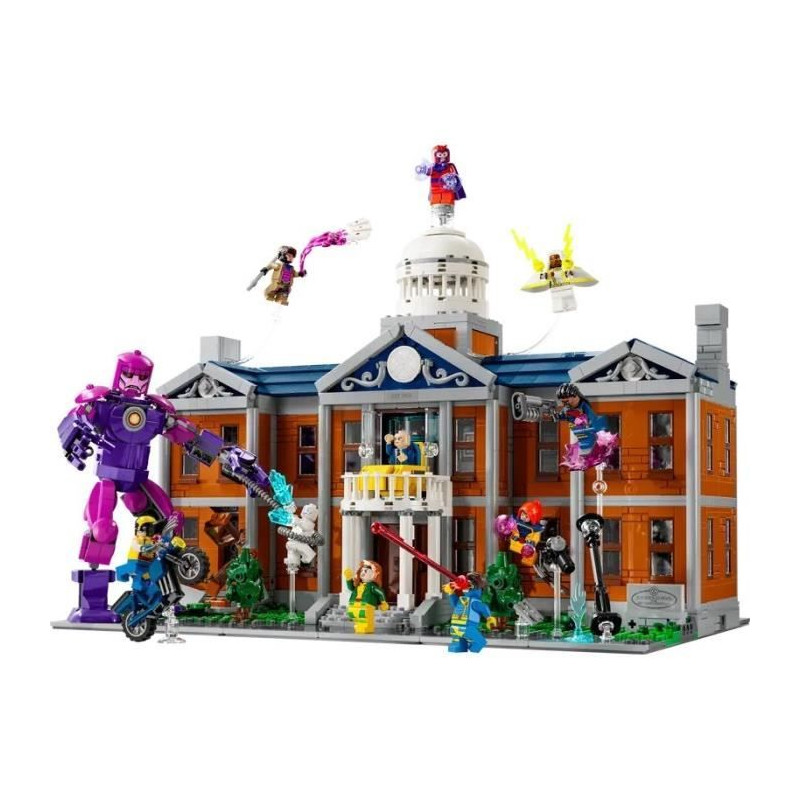 LEGO Marvel Les X-Men : l'institut Xavier - Set de construction pour adultes avec minifigurines dont Wolverine et Professeur X