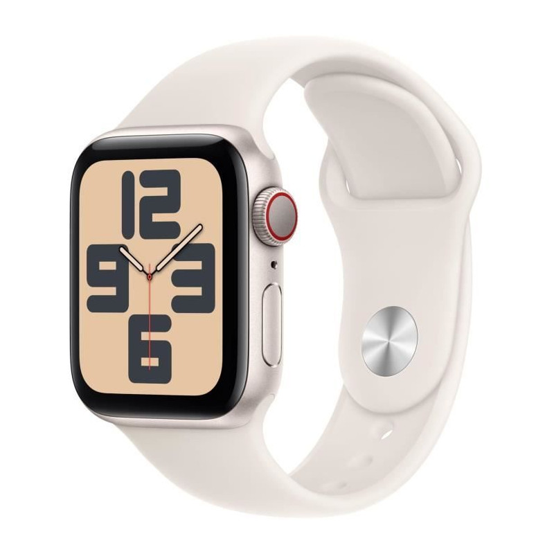 Apple Watch SE GPS  Cellular - 40mm - Boîtier Starlight Aluminium - Bracelet Starlight Sport Band - S/M
