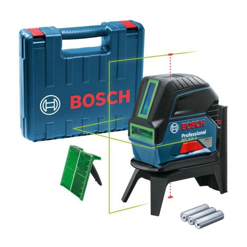 Laser ligne Bosch Professional GCL 2-15 G Portée 15 m  Support rotatif RM1  Support fixe BM3 - 0601066J00