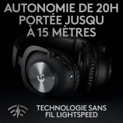 Casque Gaming - Sans fil - LOGITECH G - PRO X GAMING WIRELESS - Noir