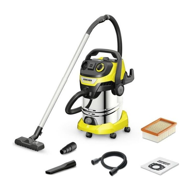 Aspirateur eau et poussiere KARCHER WD 6 P S V-30/6/22/T - Cuve inox 30 L - 1300W (Prise électroportative et fonction souffler