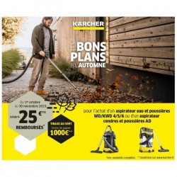 Aspirateur eau et poussiere KARCHER WD 6 P S V-30/6/22/T - Cuve inox 30 L - 1300W (Prise électroportative et fonction souffler