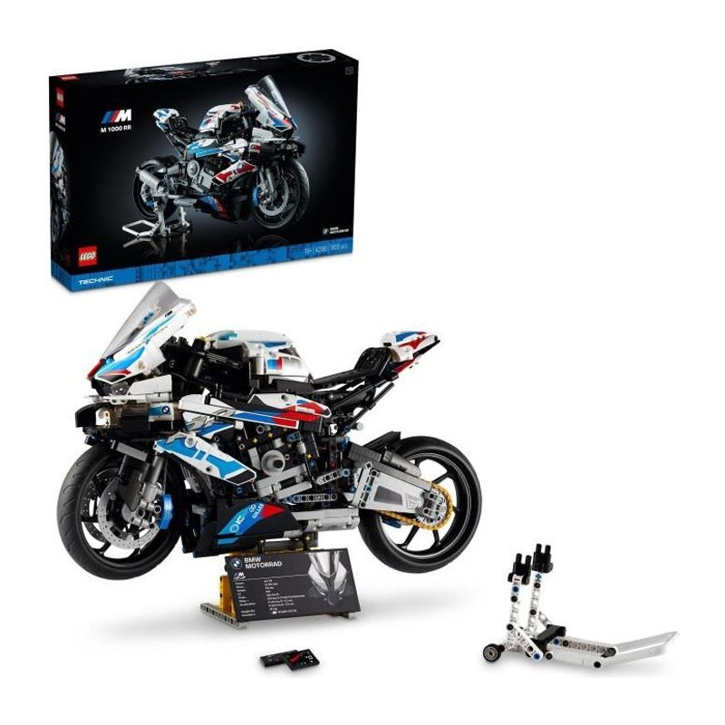 LEGO Technic 42130 BMW M 1000 RR, Construction Moto BMW, Maquette Moto GP, Échelle 1:5, Cadeau Motard, pour Adultes