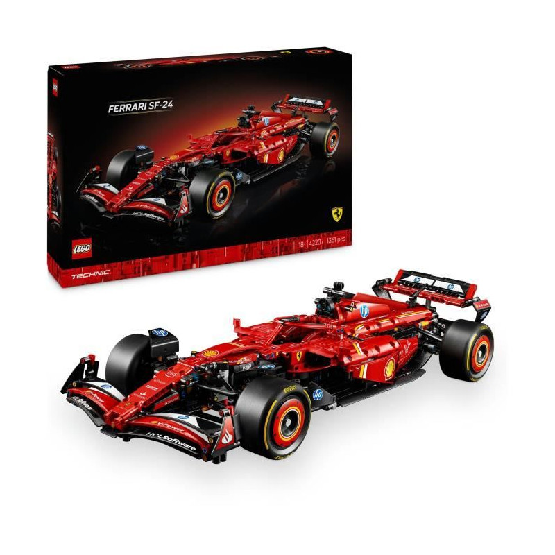 LEGO Technic 42207 F1 Ferrari SF-24 - Voiture collector avec moteur V6 pour adulte