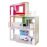 Rainbow High Townhouse - Maison en bois 3 étages et 6 pieces - Ascenseur fontionnel et meubles mobiles