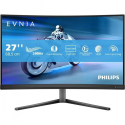 Écran PC - PHILIPS - Evnia 27M2C5200W - 27 FHD - Dalle incurvée Fast VA - 280Hz - 0,3ms - HDMI/DP - Noir