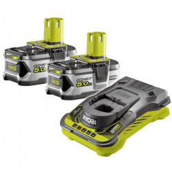 RYOBI 2 batteries 18V 5Ah  chargeur ultra rapide 5,0 A