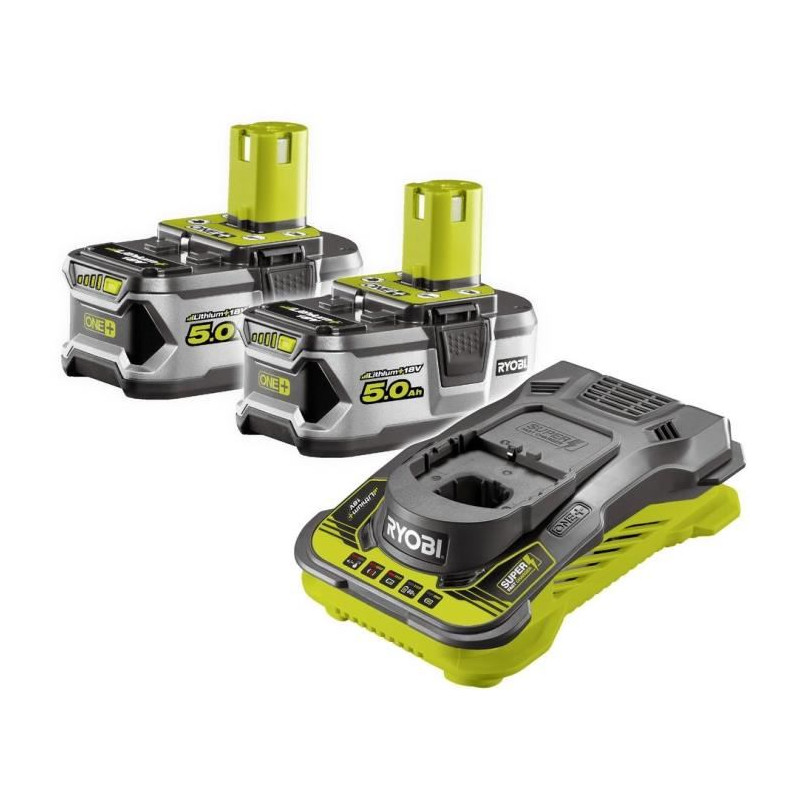 RYOBI 2 batteries 18V 5Ah  chargeur ultra rapide 5,0 A