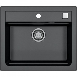 Evier a encastrer - Granit - Noir - 1 bac - 59 x 50 cm - ATROX - STRADOUR