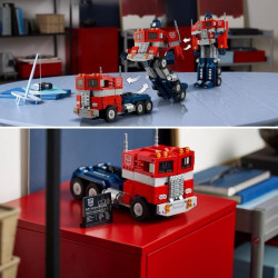 LEGO ICONS 10302 Optimus Prime, Figurine Autobot Robot de Transformers, Maquette Camion, Adulte