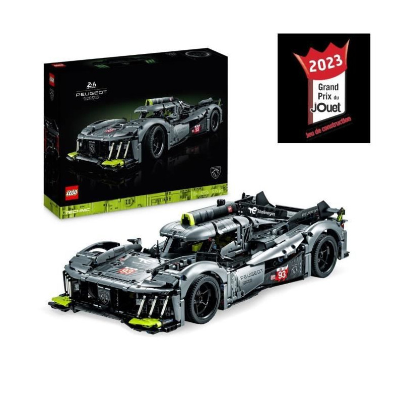 LEGO Technic 42156 PEUGEOT 9X8 24H Le Mans Hybrid Hypercar, Maquette de Voiture de Course