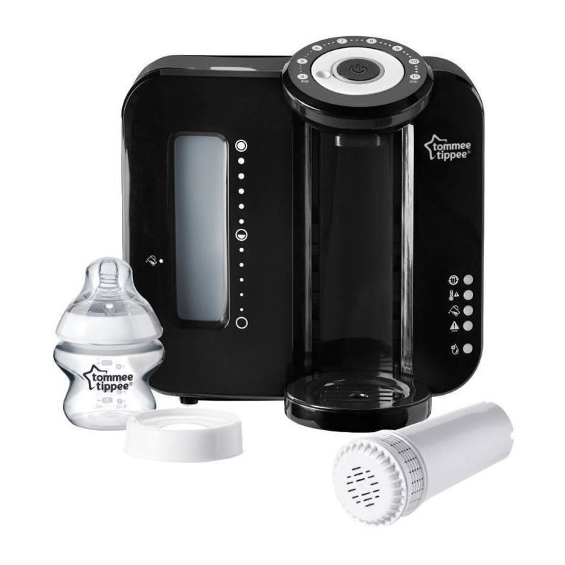 TOMMEE TIPPEE Perfect Préparateur Chauffe Biberons, Perfect Prep, Noir