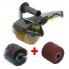 FARTOOLS   Rénovateur REX120C  brosse lanieres abrasives et fibre synthétique  Pour bois et métal - Surfaces planes ou compl