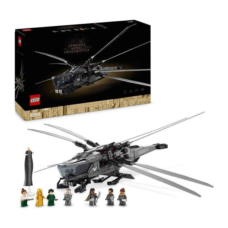 LEGO Icons Dune Atreides Royal Ornithopter, Set de Collection pour Adultes, Idée Cadeau pour Femmes, Hommes et Amateurs de Fil