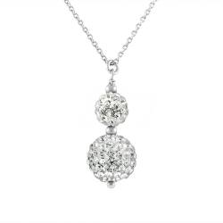 Collier Duo Cristal "Pure WHITE" 