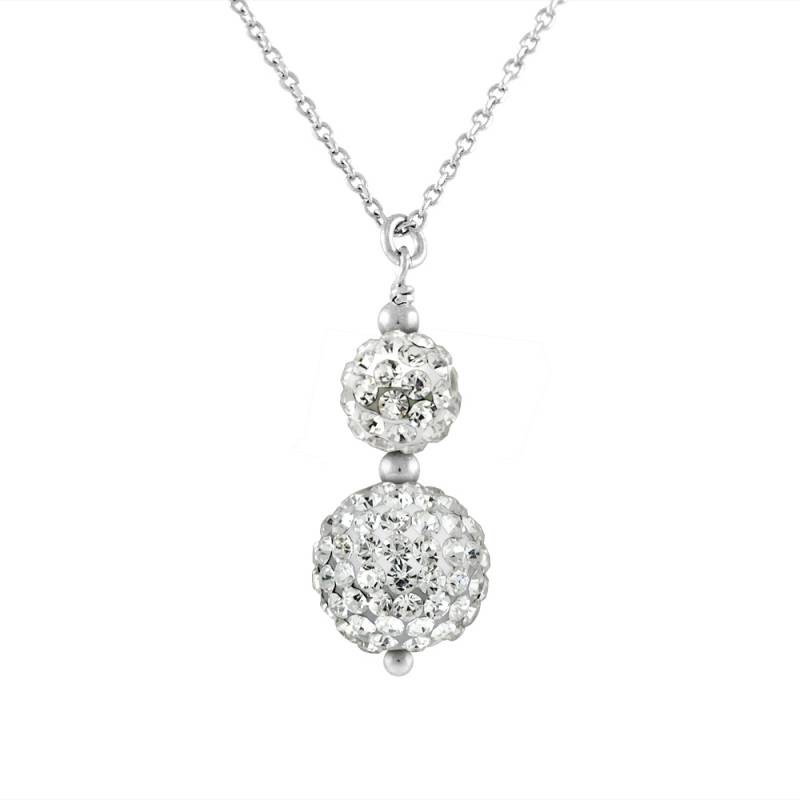 Collier Duo Cristal "Pure WHITE" 