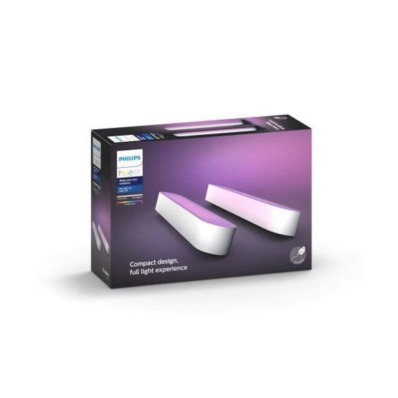 Lampe connectée Philips Hue Hue Play Pack x2 - Blanc