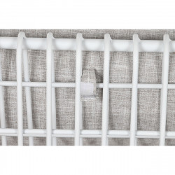 Canapé Home ESPRIT Blanc Beige Métal 180 x 66 x 66 cm
