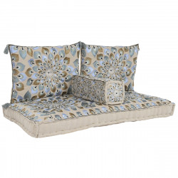 Chaise de jardin DKD Home Decor Bleu Beige 155 x 76 x 65 cm 150 x 76 x 20 cm