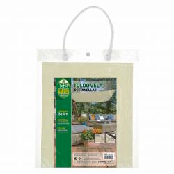 Auvent Aktive Triangulaire Crème 300 x 0,5 x 400 cm (4 Unités)