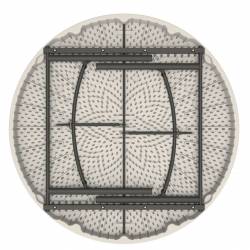 Table d'appoint Lifetime Crème 152 x 74 x 152 cm Acier Plastique