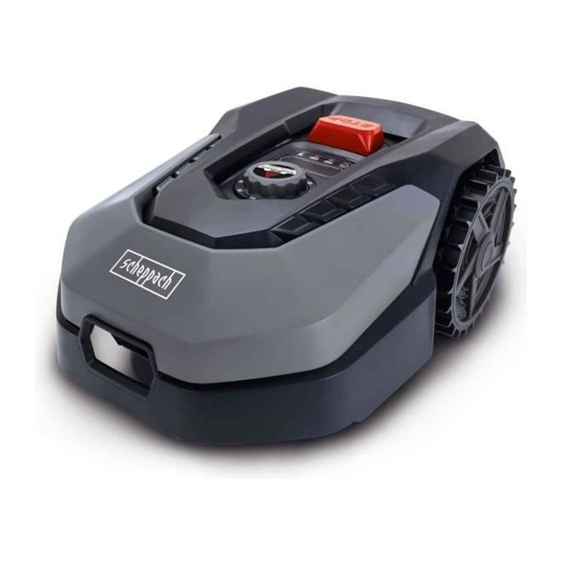 Robot tondeuse connecté 900m2 Scheppach RoboCut XXL900 avec station de recharge | Jusqu'a 900 m² | Capteur de pluie | WiFi  BT