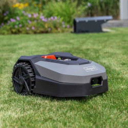 Robot tondeuse connecté 900m2 Scheppach RoboCut XXL900 avec station de recharge | Jusqu'a 900 m² | Capteur de pluie | WiFi  BT