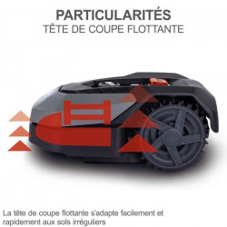 Robot tondeuse connecté 900m2 Scheppach RoboCut XXL900 avec station de recharge | Jusqu'a 900 m² | Capteur de pluie | WiFi  BT