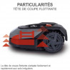 Robot tondeuse connecté 900m2 Scheppach RoboCut XXL900 avec station de recharge | Jusqu'a 900 m² | Capteur de pluie | WiFi  BT