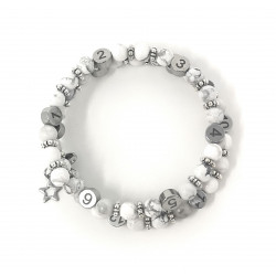 Bracelet d'allaitement pierre naturelle - Howlite Magnésite