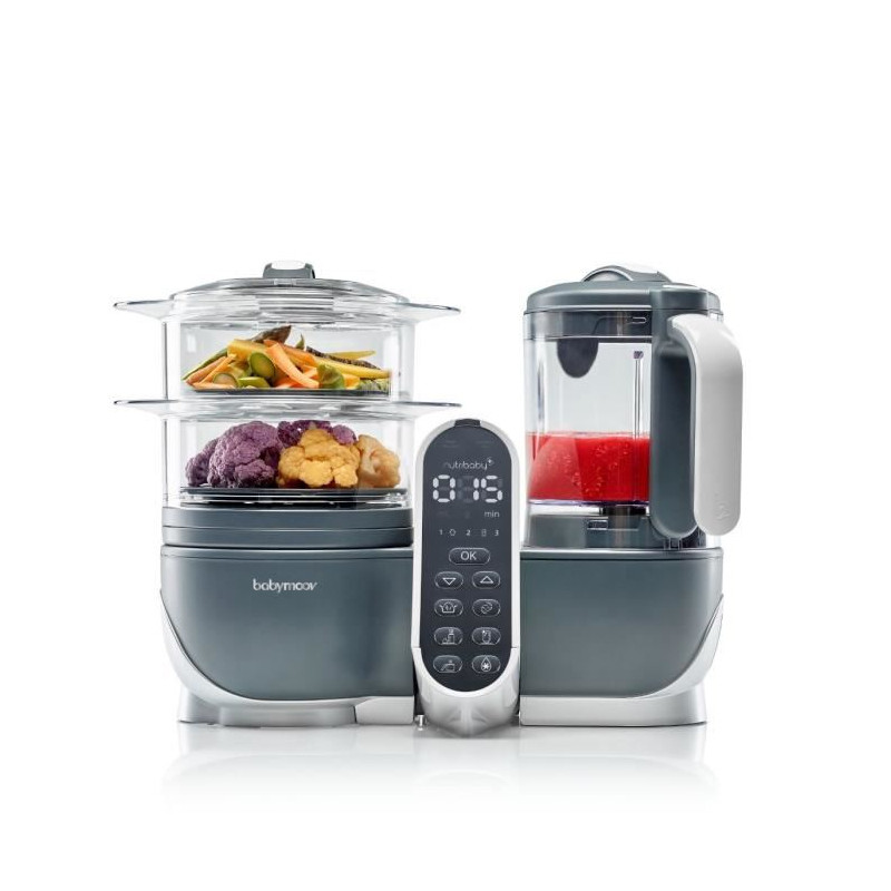 BABYMOOV Robot Cuisine Bébé Nutribaby () Industrial Grey