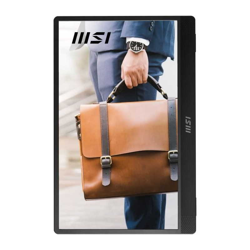 Écran PC Gamer - MSI - MP161 E2 - 15,6 - Dalle IPS - FHD - 1 ms - 60 Hz - USB-C x2  Mini HDMI - Fixation Tripod