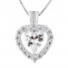 Collier motif "CUR"  en argent 925/1000 et Oxydes de Zirconium 