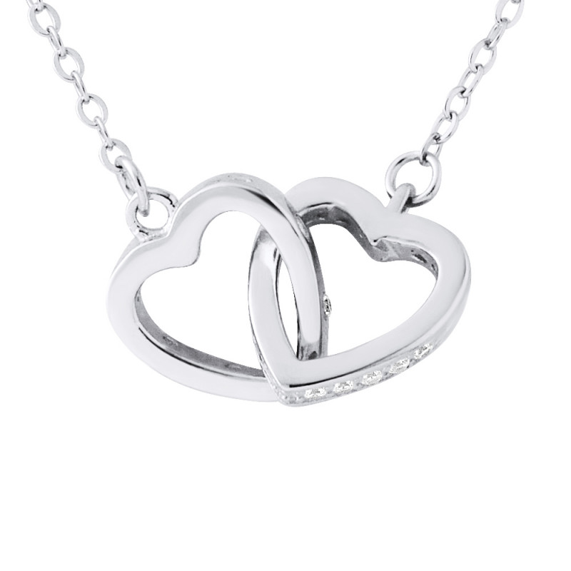 Collier motif "CUR" enlassés et Oxydes de Zirconium   