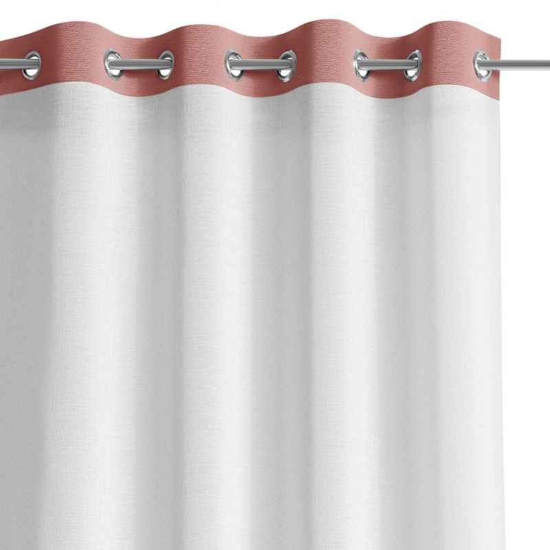 Rideau – voilage IRVETTE couleur blanc anneaux voilevelours 140x270 ameliahome