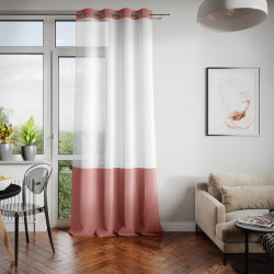Rideau – voilage IRVETTE couleur blanc anneaux voilevelours 140x270 ameliahome